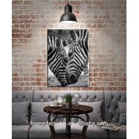 Morden Black and white design couple of zebras pictures canvas art painting for living room decorative giclee printing wholesale