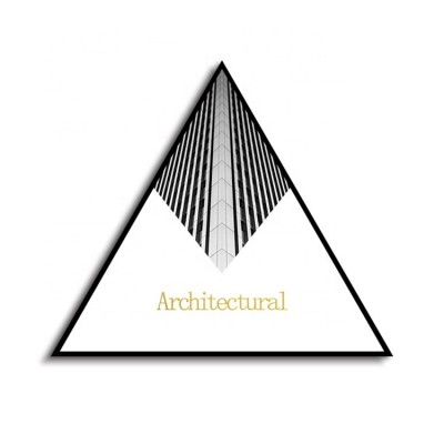 Modern Minimalist Style Entrance Decoration Black And White Architectural Art Triangle Painting