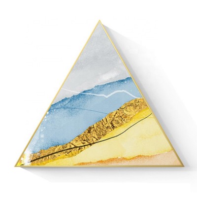 Modern Minimalist Living Room Creative Personality Nordic Ins Abstract Triangle Decorative Painting