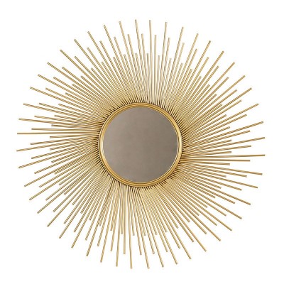 High Quality Creative Simple  Luxury Gold Iron Modern Wall Decoration Mirror