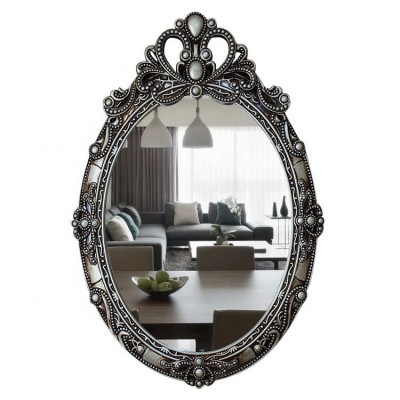 European Retro Oval Dressing Mirror Wall-Mounted Mirror